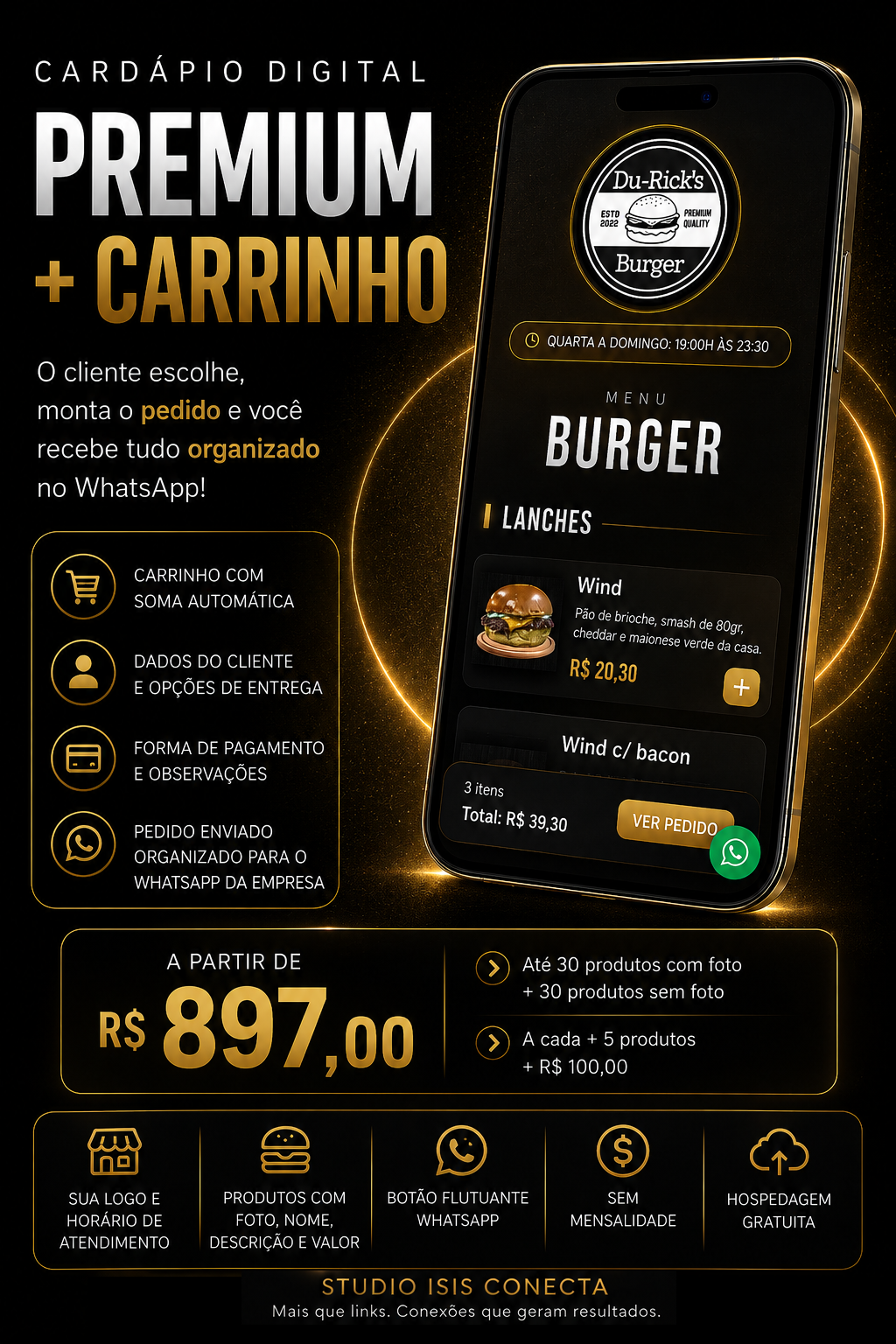 Cardápio Digital Premium com Carrinho